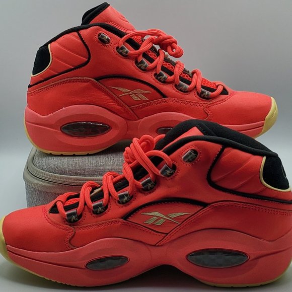 REEBOK QUESTION MID 'HOT ONES' MEN'S SIZE 8 BASKETBALL SNEAKERS (GV7093) RARE - Picture 2 of 10